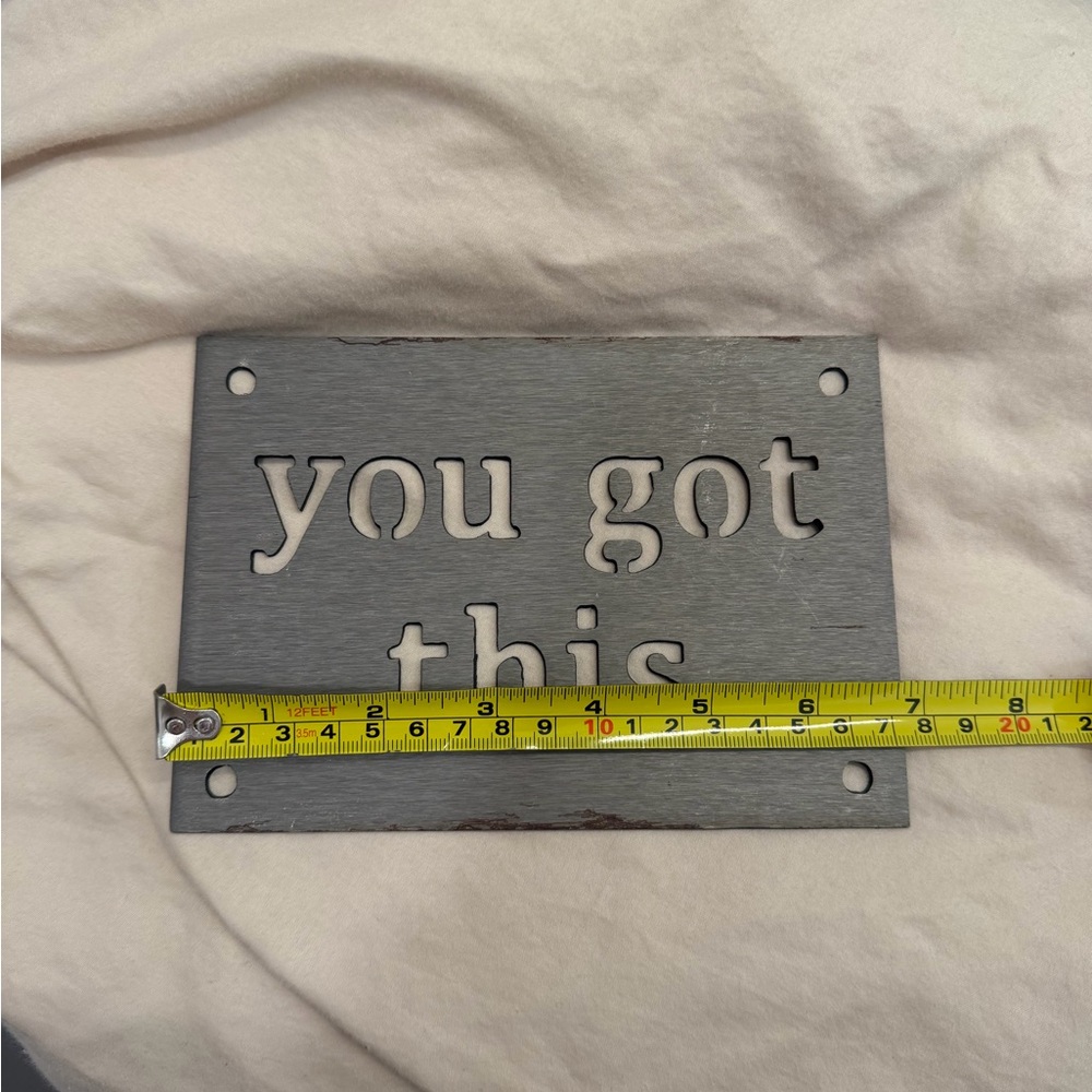 Magnolia Grey Metal Wall Sign